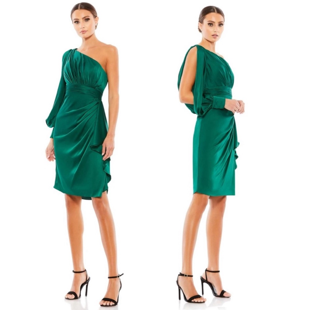 Ieena For Mac Duggal Satin Cocktail Dress